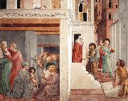 GOZZOLI, Benozzo, Scenes from the Life of St Francis (Scene 1, north wall) g